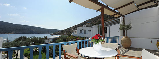 Terrasse avec vue sur la mer